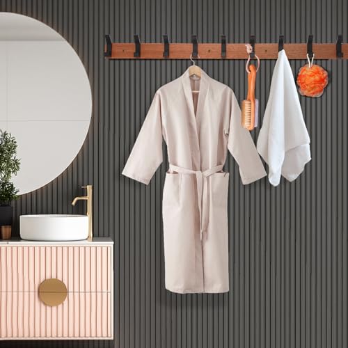 Ibosins LWCR10 Coat Rack Wall Mount, 33.5'' Long, Entryway Coat Hanger, Wood Coat Rack With 10 Double Hooks, Wall Hooks For Hanging Coat, Scarf, Bag, Towel thumb #6