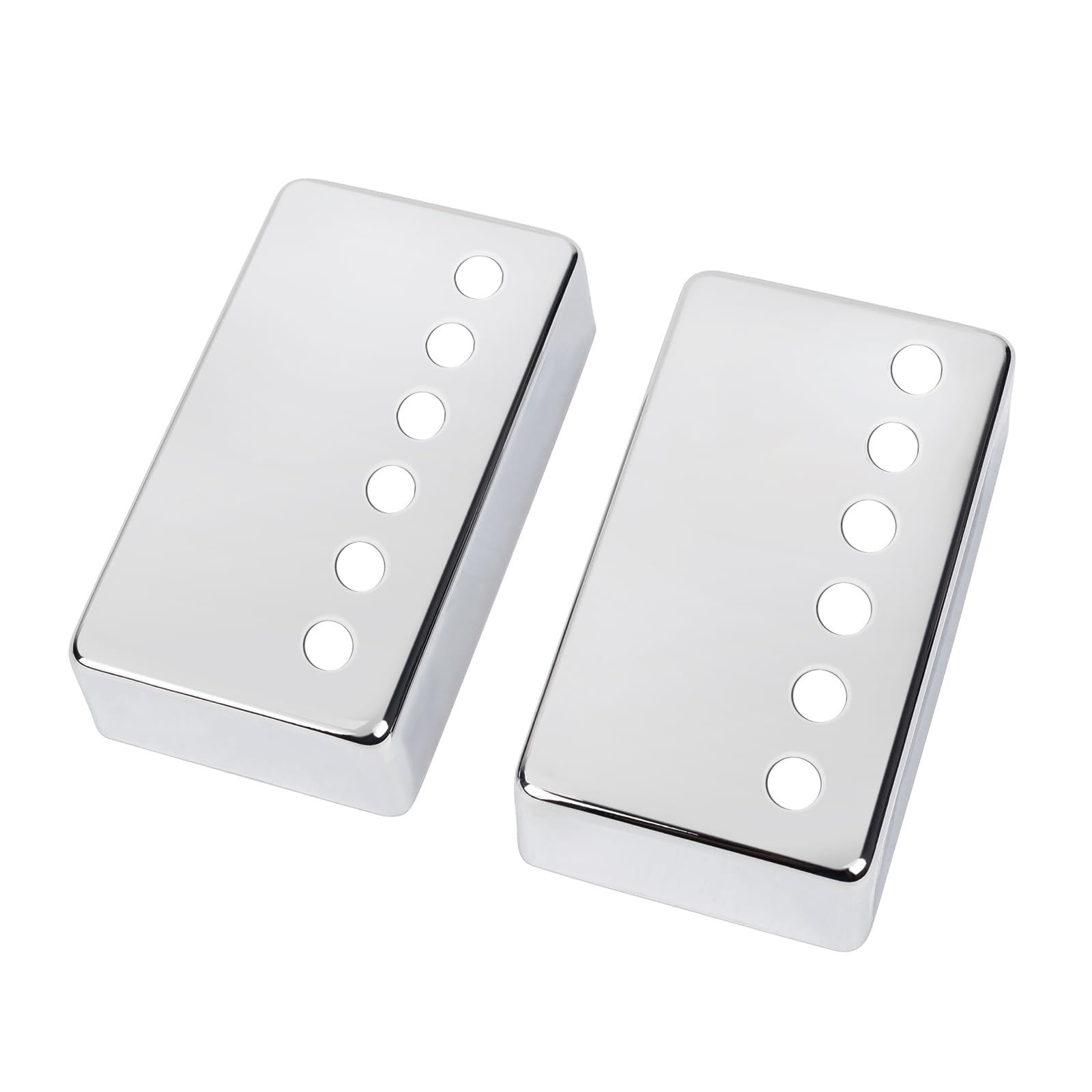 Banworks Metal Humbucker Covers Copri pickup per chitarra elettrica 50mm (1-31/32 pollici) Copri pickup humbucker per chitarra elettrica Confezione da 2 JT/SYQG-03 Cromato