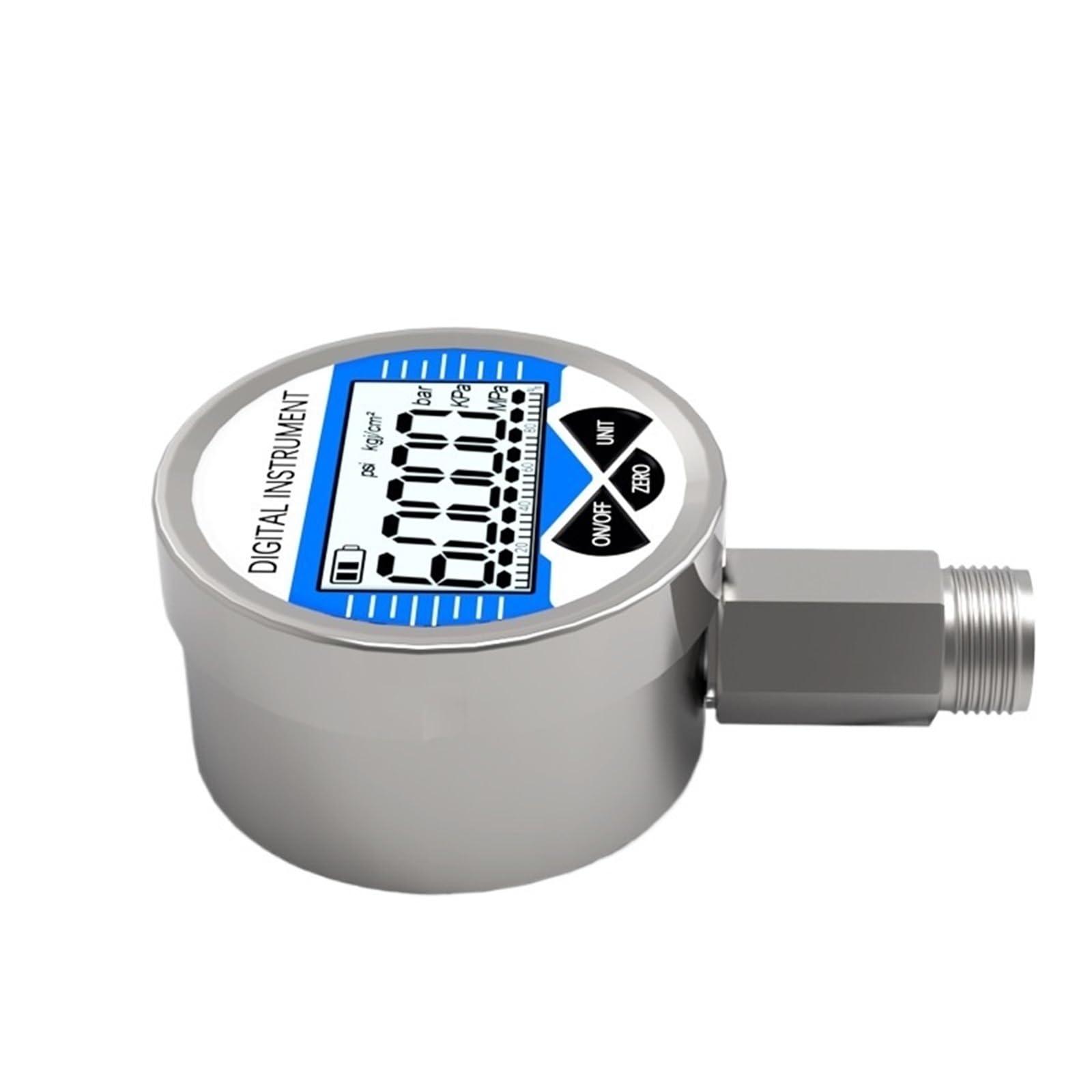 Manómetros industriales. Regulador De Presión, Manómetro Digital Medidor Electrónico Compacto Vacío Y Aire Acero Inoxidable Para Aceite Agua .Manómetros(0-0.6MPa)