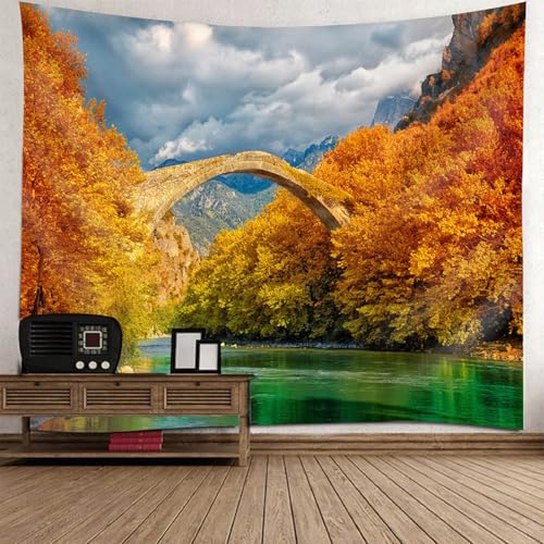 Tenture murale automne tapisserie forêt salon chambre enfant