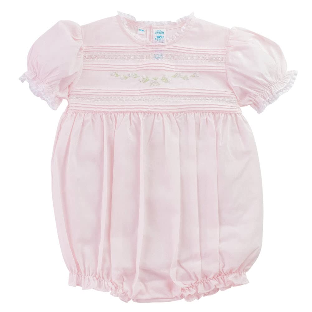 Feltman Brothers Infant Girls Pink Bubble Outfit Lace Trim (18 Months)