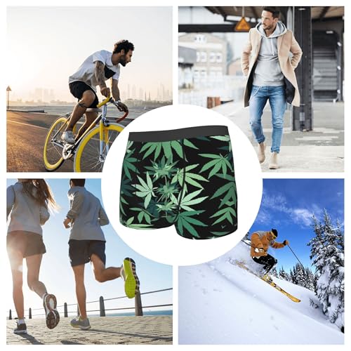 CUTEDWARF Weed marijuana leaf Men's Underwear Boxer Shorts Men Boxer Briefs Mens Printed Brief3