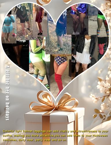 Women's High Waisted Fishnet Tights -Comfortable Sheer Mesh Pantyhose4