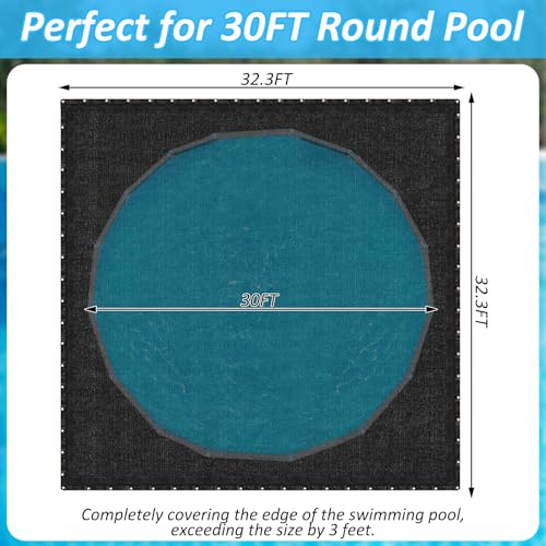 Malla para hojas de piscina 30ft cuadrada 32.3x32.3 pies miniatura 2