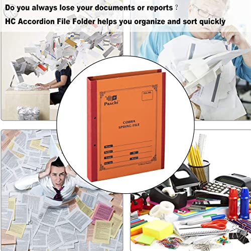 Image of SNDIA 6 Pack Spring Files A4 Size Paper Cobra File, 35 x 26 x 3.5 cm | Document Holder, Certificates Holder, Color May Vary
