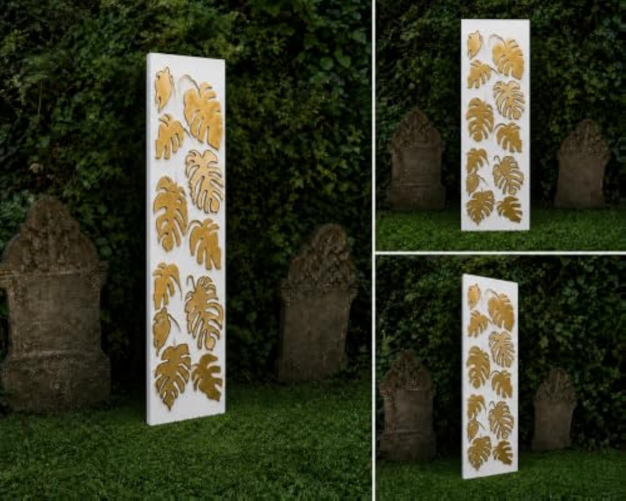 LED Backlit Monstera Leaf Wall Décor, Modern Metal Art