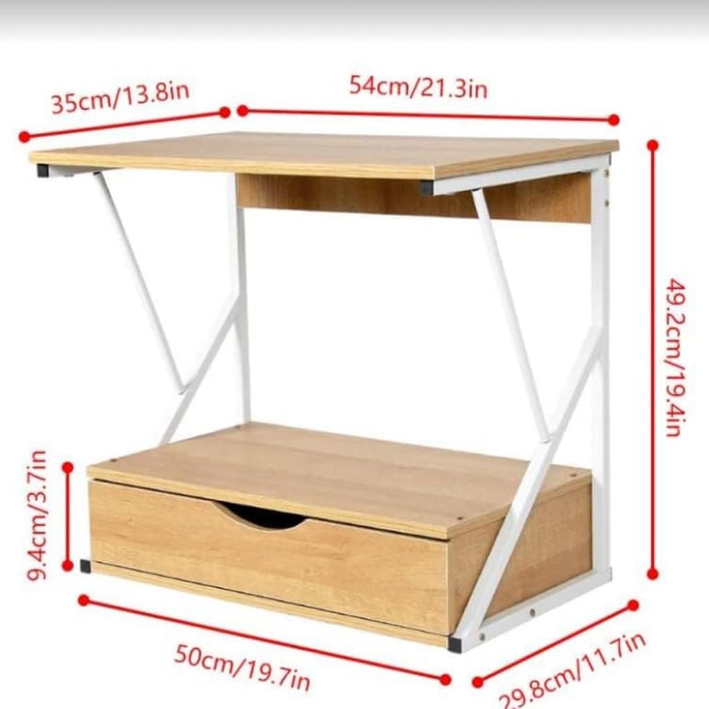 Support de micro-ondes en bois à 2 niveaux et support de rangement for comptoir de cuisine