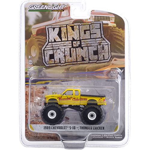 Greenlight 1989 Chevy S-10 Thunder Chicken 1:64 Amarillo miniatura 3