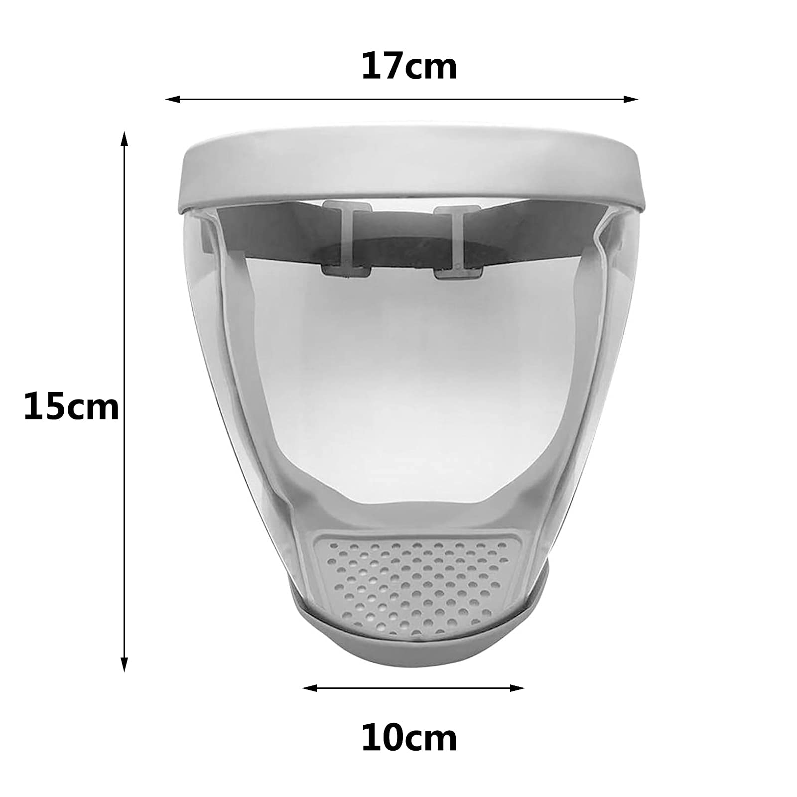 Maschera Protettiva Completa Trasparente - Visiera Antistatica Regolabile