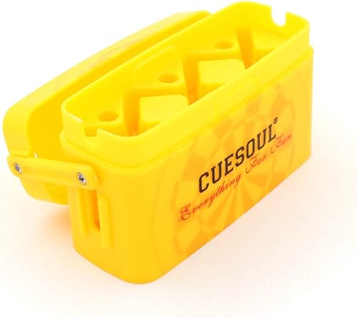 CUESOUL Funda rígida para dardos antie, color amarillo, soporte para vuelos de dardos extra