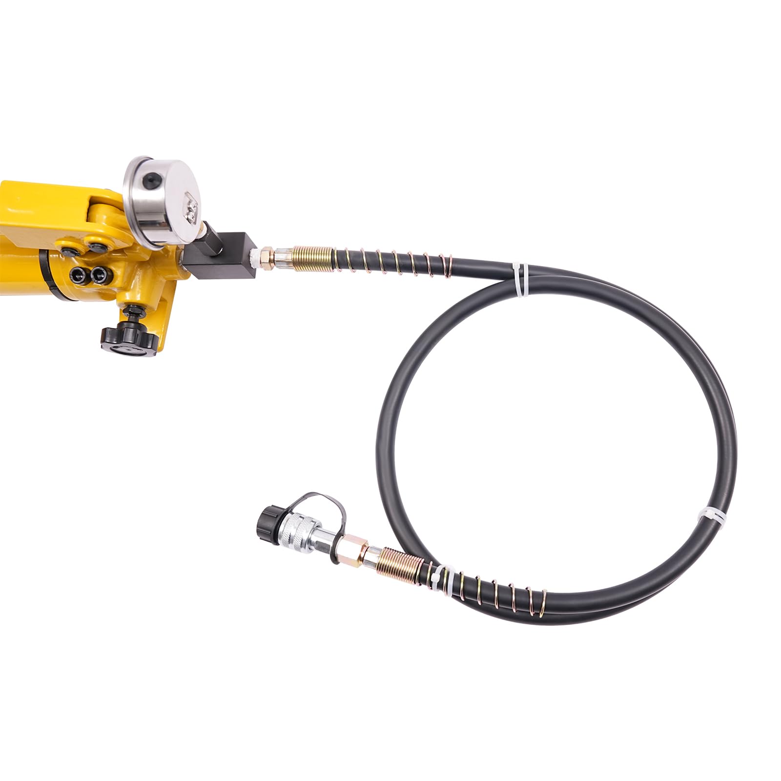 Pompa idraulica manuale, pompa idraulica CP-700 con manometro e tubi da 1,9 m, pompa idraulica manuale 700 bar con valvola di sicurezza per cilindro idraulico e strumento idraulico