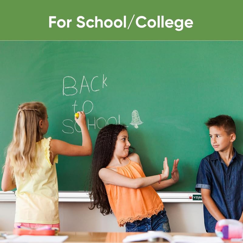 Image of 2x2 Feet Non-Magnetic White Board for Kids, Home & Kitchen with Heavy-Duty Aluminium Frame, Scratch-Proof & Corrosion-Proof Surface Whiteboard, Size - 60x60 cm /24x24 Inch