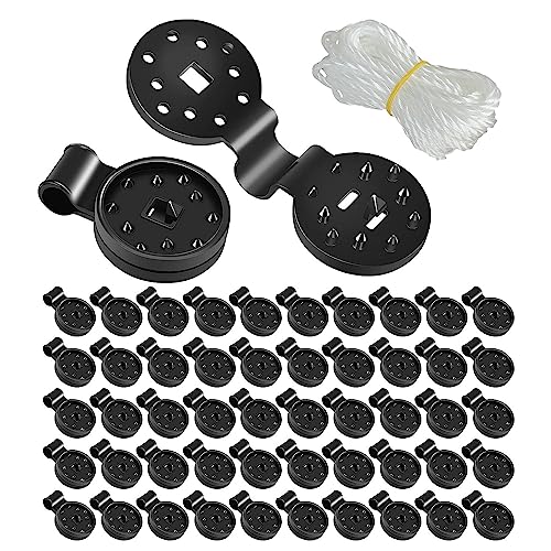 51 Piezas Tela Toldo Rafia Toldo Malla Sombra Enganches para Toldos Exterior Tela Rafia Clips para Paneles De Vallas Cortavientos