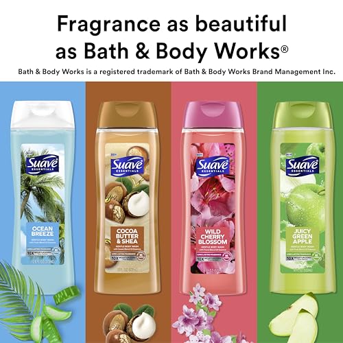 Suave Moisturizing Body Wash, with Wild Cherry Blossom and Vitamin E Extract, No Parabens, No Phtahaltes, 18 Oz Pack of 6 image 13