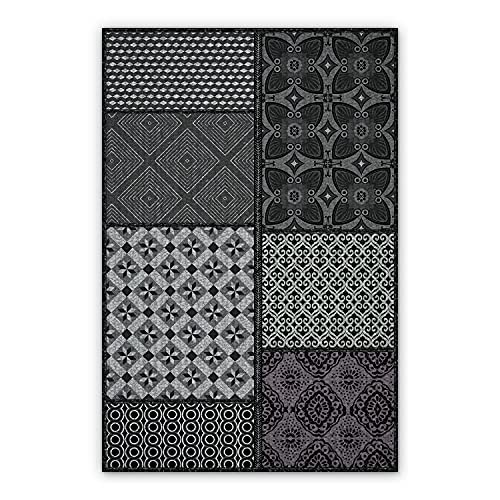 Tapis en vinyle de cuisine BirdsEcho 140x198cm patchwork
