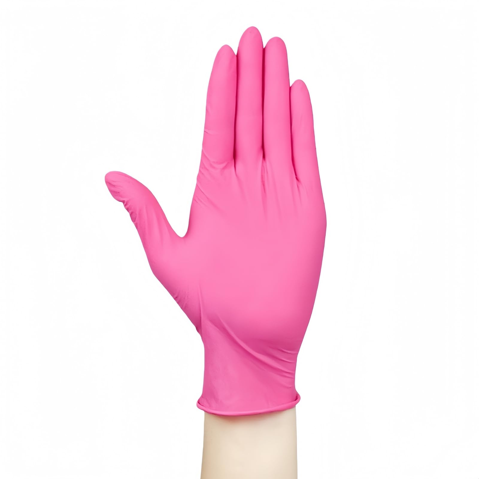 Gants en nitrile noirs - Gants de cuisine en caoutchouc noirs - Convient pour les cuisines, les salons de coiffure et les studios de tatouage (une boîte de 100 pièces (rose S)