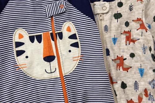 Image of TuddyBuddy 100% Cotton Multi Color Zipper Romper Sleepsuit /Romper /Jumpsuit for Baby Boy & Baby Girl