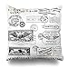 Produktbild LXJ-CQ Kissenbezug Kuba Retro Luftpost Briefmarken Great Eagle Vintage Porto USA Flugzeug Brief Distressed dekorative Kissenbezug 18x18 Zoll