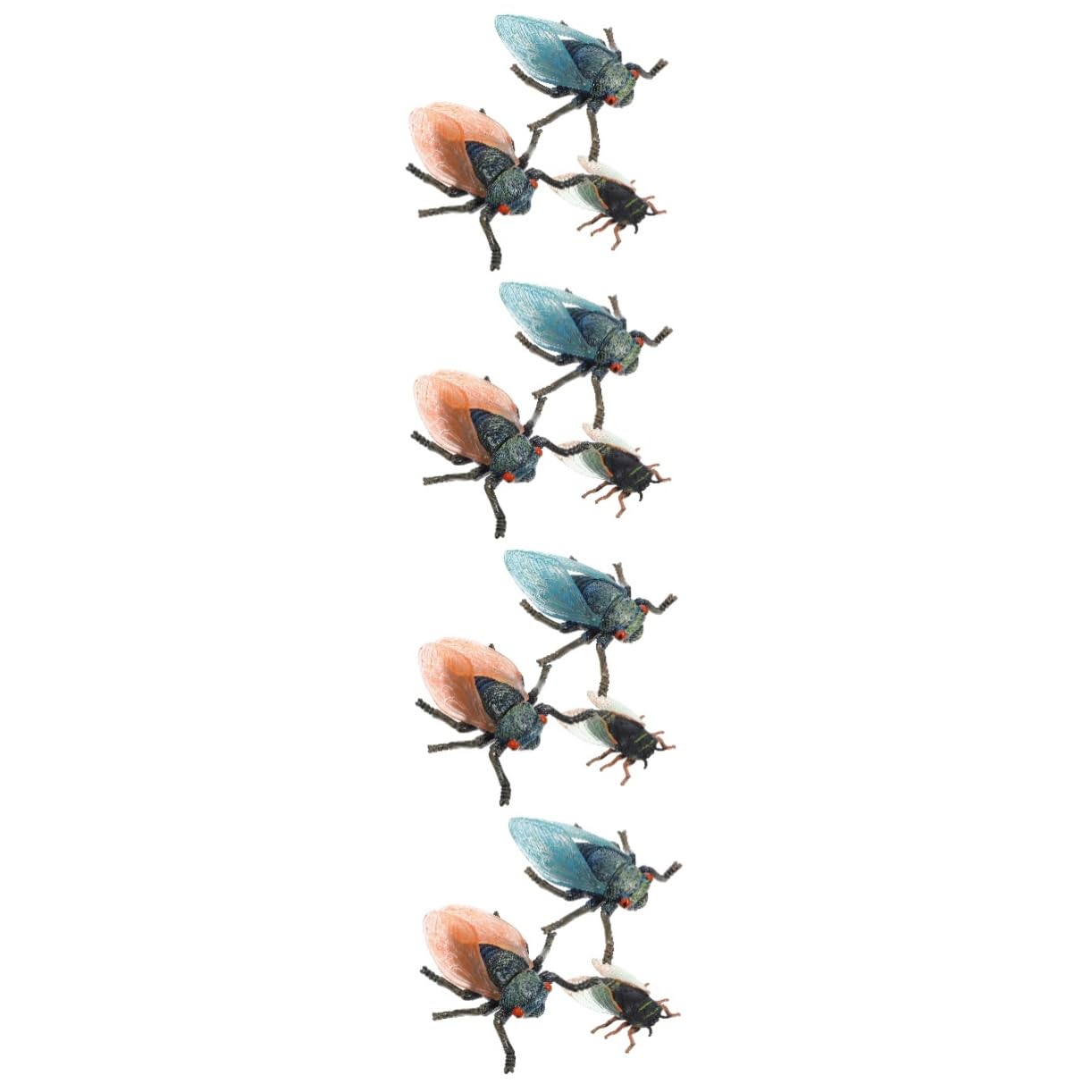 Abaodam 12pezzi Cicada Figurine Da Decorazione Realistica Per e Scrivanie Giocattolo Cognitivo Educativo Per Simulazione Insetto Resistente e Creativa Originale Per Appassionati