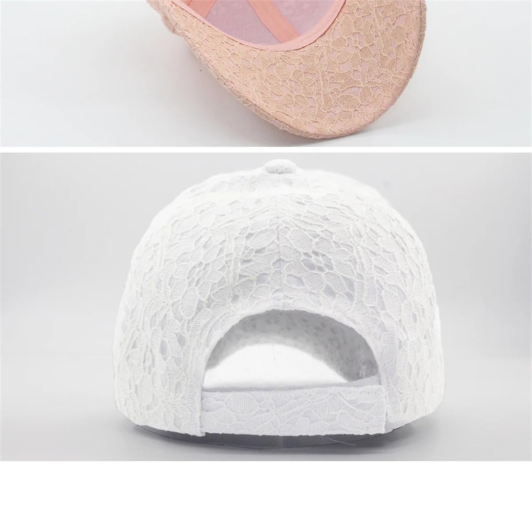 Disimlarl Cappello da baseball in cotone da donna in pizzo traspirante Mesh Snapback Hip Hop femminile berretti regolabili