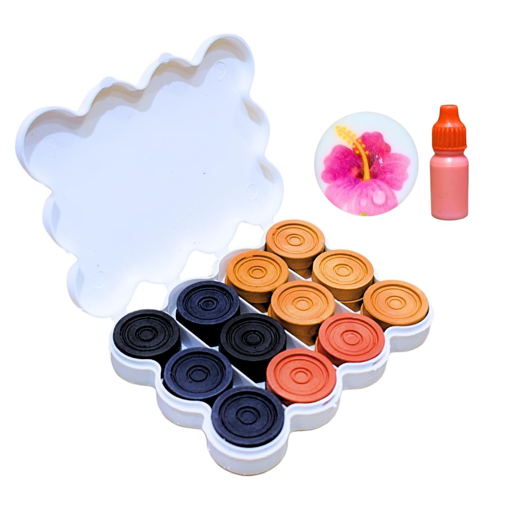 PROVERVE Carrom Board Coins Combo with Box, 8mm Wooden Look, Premium Matt-Finish, with Floral Printed Striker and Disco Powder (Set of 24 Coins) (B0D6RX22FS) Amazon Price History, Amazon Price Tracker