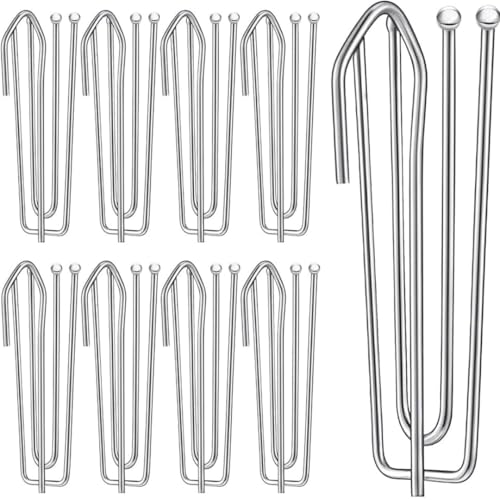 Image of Pleated Drapery Hook 40PCS, Pin 4 Prongs Pleat Clips Traverse Pleater 4 End Curtain Hangers for Window Door Bathroom Curtain