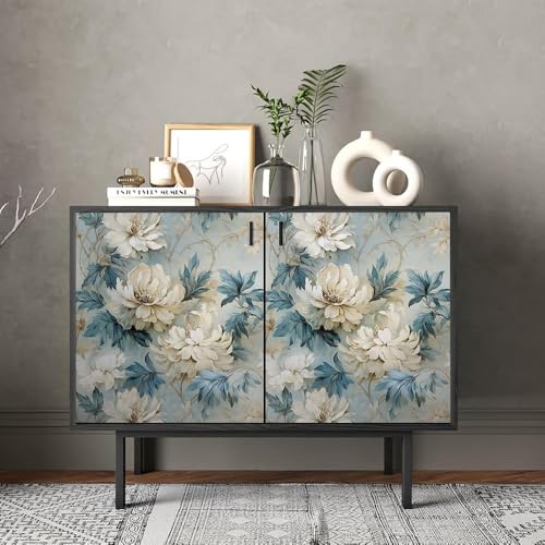 Image of Self Adhesive Decorative Peel Stick Waterproof Wallpaper Wall Decor Removable Wall Paper for Living Room Hall Decoration PVC Vinyl DIY Contact Paper 45x304cm (Peony Flowers)