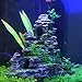 Saim Aquarium Mountain View Stone Ornament, Artificial Mountain Hill View Stone Rock Cave Aquarium Decorations Fish Tank Decor for Betta Cichlids Hideaway Cave, Hermit Crab Hideout - Large