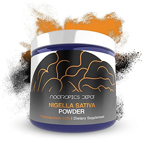 Nigella Sativa Extract Powder | 20 Grams | Minimum 10% Thymoquinone Content | Black Seed Oil Extract | Supports Brain Health, Memory, Liver Health, and Immune Function | Nootropics Depot
