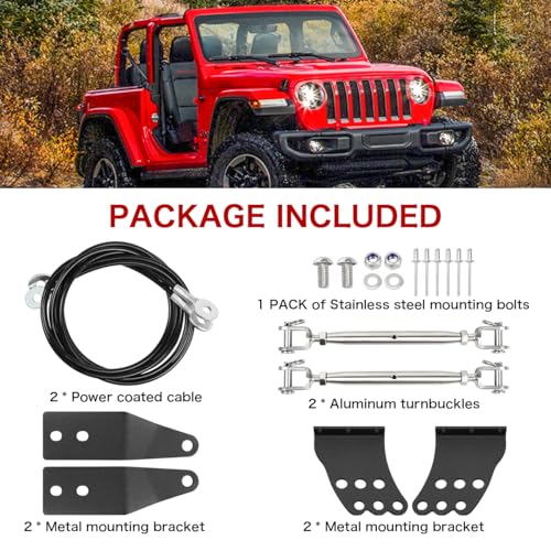 MFC Adjustable Obstacle Rope Branch Line Limb Risers Kit Compatible with for Jeep Wrangler JK JL Gladiator JT 2007-2024 Through The Jungle Protector Obstacle Eliminate Rope by MFC - Used condition - Image 7