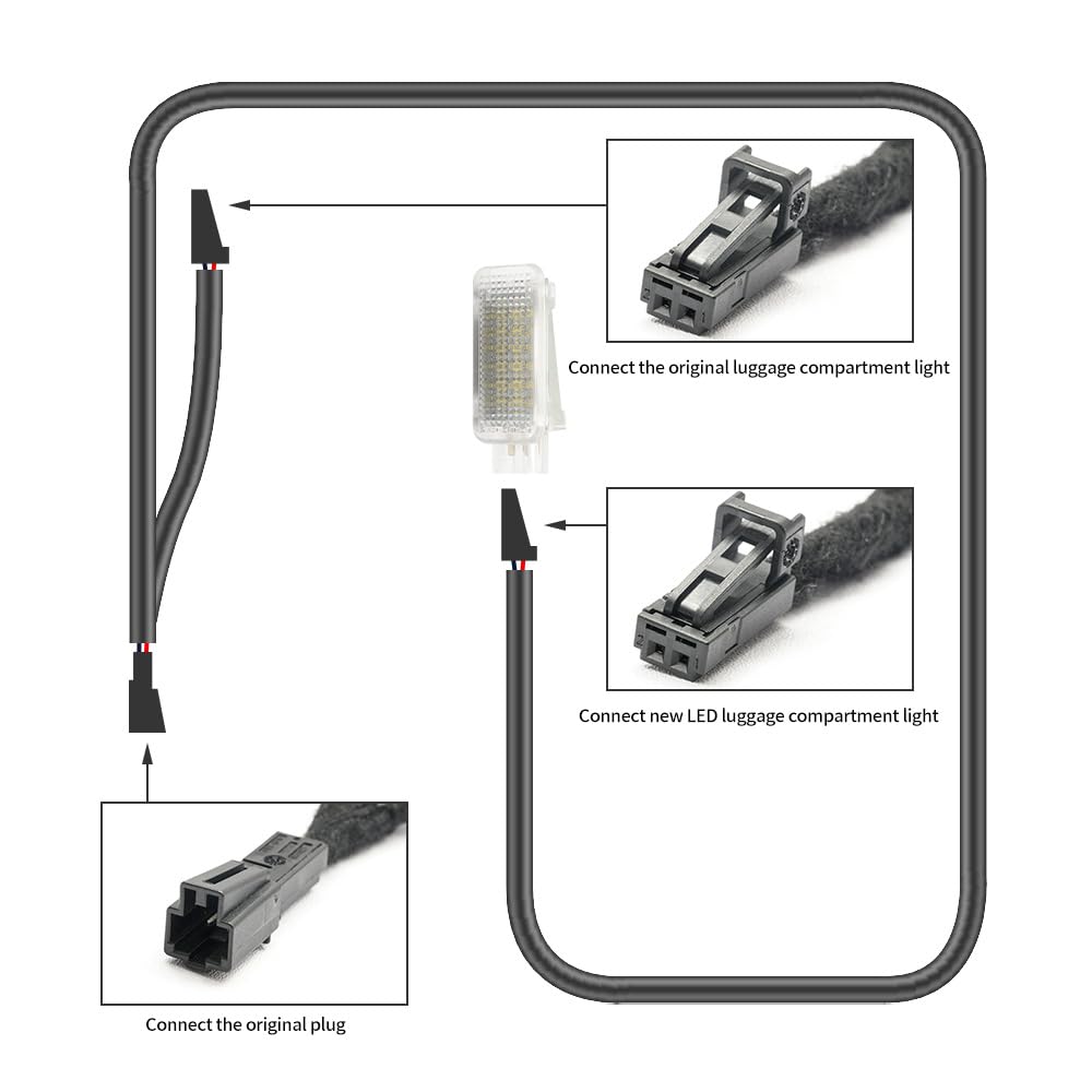 MODULE LED pour ECLAIRAGE COFFRE MALLE Aud.i A4 S4 B9 Sedan 2019-2024 1X SMD Compartiment À Bagages Lampe Courtoisie Cargo Lampe Lumière