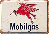 10 x 14 METAL SIGN - Mobilgas Flying Pegasus Horse - Vintage Rusty Look