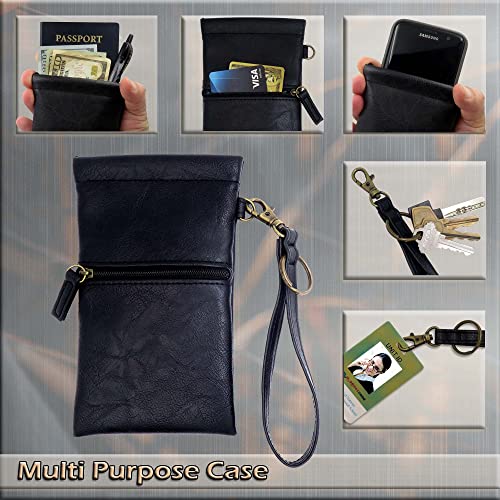 Image of MyEyeglassCase Soft Crossbody Sunglasses Case, Large to XL Squeeze Top Glasses Pouch, Women Eyeglass Holder Sleeve Travel Bag