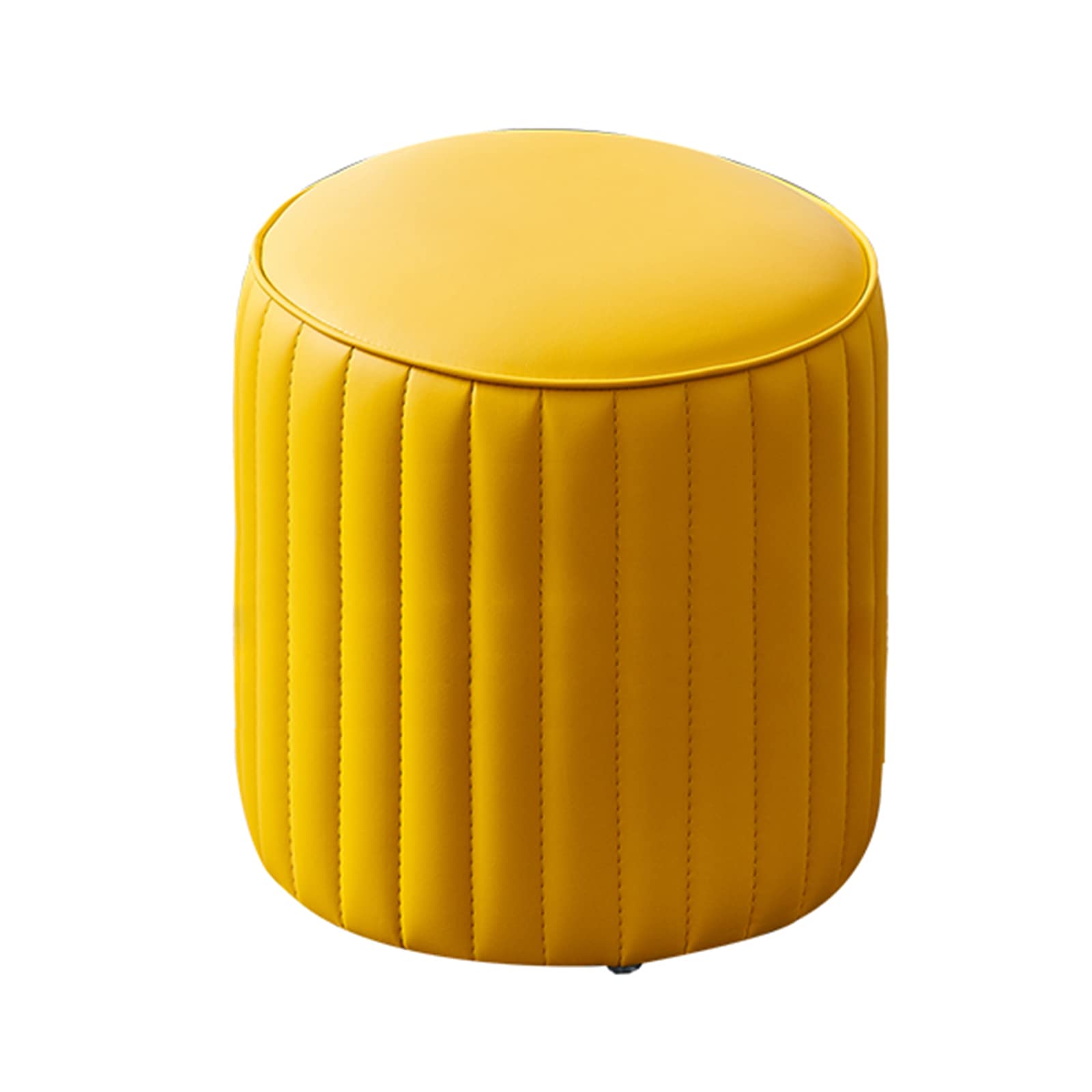 Pouf moderne en cuir jaune pour solution de siège d'appoint