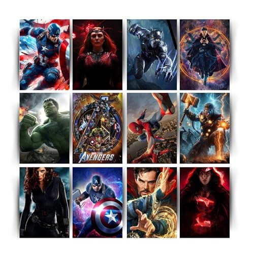 Image of Posters Inc Posters Set of 12 | A4 Size 300 GSM Paper Wall Posters with Glue Dots | Wall Decor for Bedroom, Living Room, Home Decoration Items, Gifts for Men, Boys & Friends