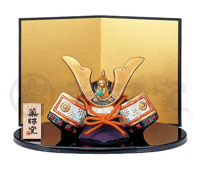 Amazon | 錦彩出世兜(金龍・小)[6cm] | 五月人形 端午の節句 | 兜飾り