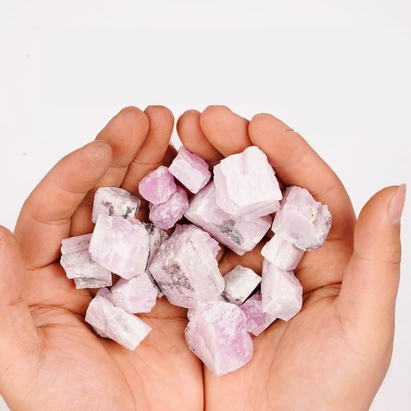 WHZHDMA Bulk Natural Crystal Rough Stone Natural Spodumene Crystal Rough Stone Ornaments Mineral Specimen Aromatherapy Diffuser Demagnetizing Stone Crushed Stone Rocks Stones and Crystals