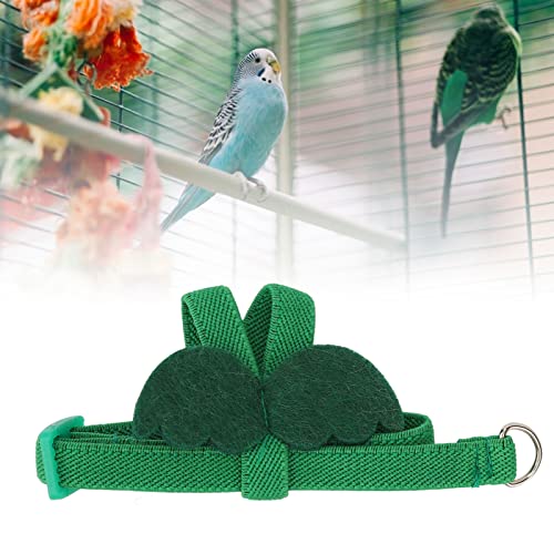 Arnês para papagaio, elástico ajustável, resistente à mordida, ergonômico, arnês para pássaros de es