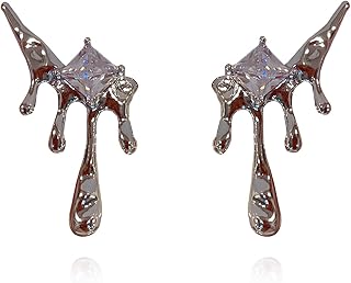 Retro Irregular Asymmetric Water Drop Geometry Statement Stud Earrings for Women Jewelry