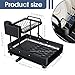 YEYPOP Dish Drying Rack for Kitchen Counter, Stainless Steel 2 Tier Dish Rack w Drainboard, Foldable 360° Rotatable & Expandable Drainer, Space-Saving Dish Strainers for Kitchenware