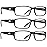 TruVision Readers Reading Glasses - 9504H - 3 Pack - Black - 2.75