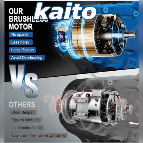 Image of KAITO 21V Cordless Reciprocating Saw Machine | 3500 SPM Variable Speed Sabre Saw | Dual Li-ion Batteries, Fast Charger | Heavy Duty Wood, Metal & PVC Cutting Tool