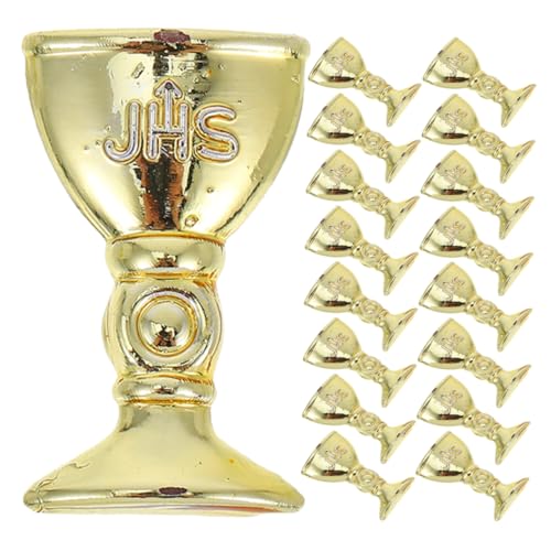 GRIRIW 200pcs Miniature Retro Wine Goblets for Weddings and Parties Vintage Decorative Offering Cups Lightweight Plastic Chalices for Celebrations and Altars