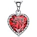 NEEMODA Hand-Inlaid AAA Cubic Zirconia Heart Pendant Necklace Eco-friendly Triple Gold Plated Deluxe Box