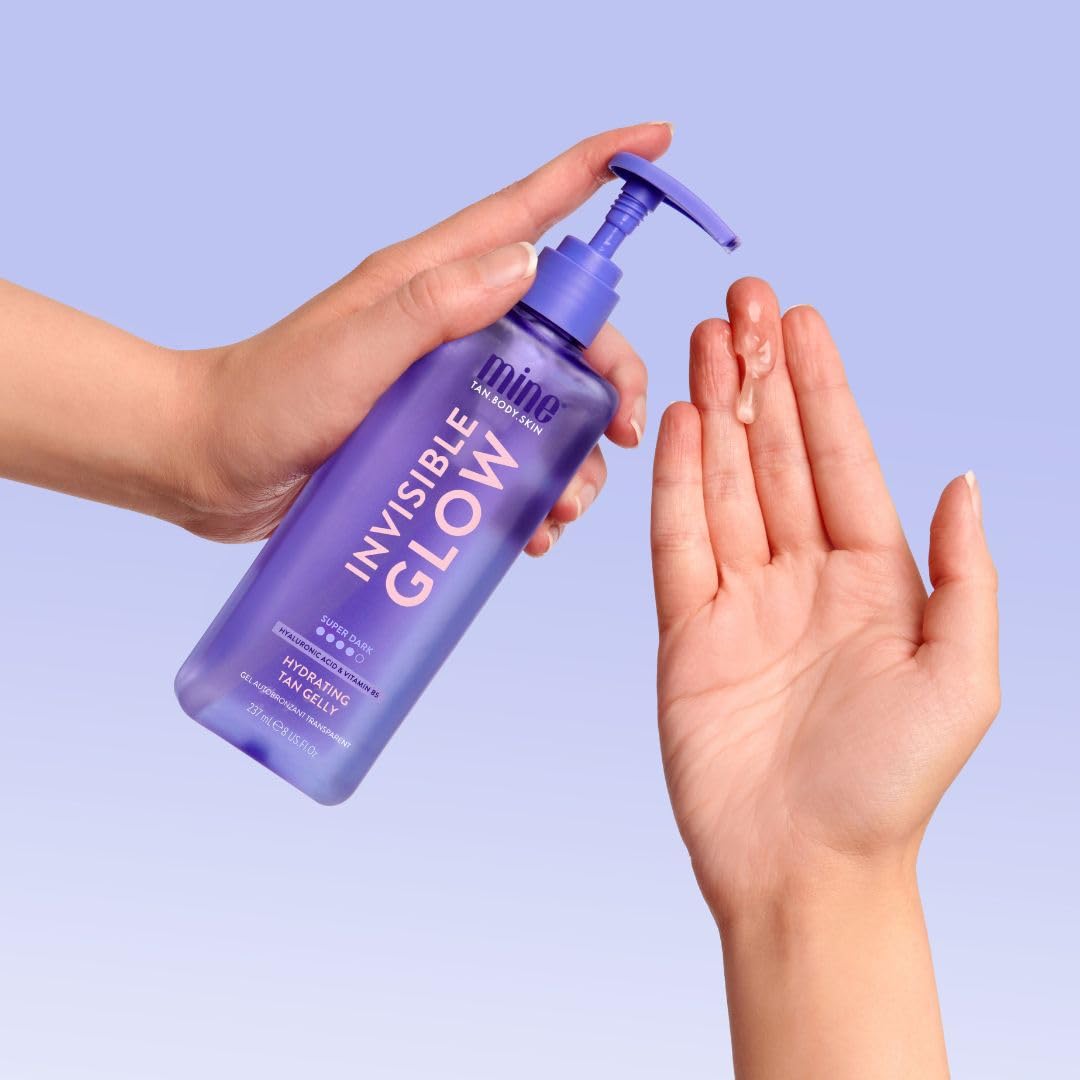 MineTan Clear Self Tanning Gel | Super Dark Invisible Tan Gel - Best Transfer Free Sunless Tanner, Hydrating, Quick Apply, For a Dark Bronze Skin Finish, Face & Body, 8 Fl Oz - Image 4