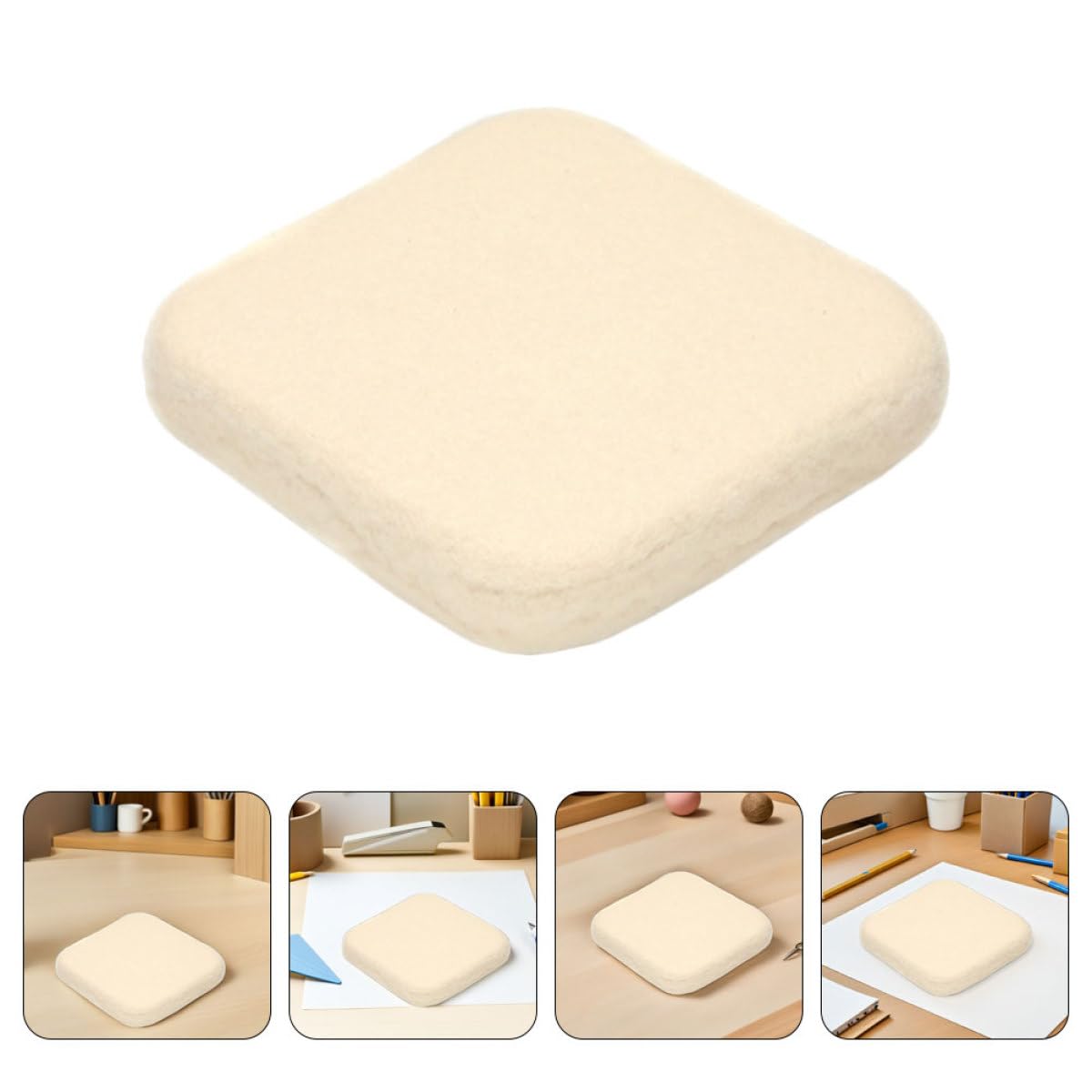 Anneome Almohadilla de Fieltro de Lana de Color Claro para Manualidades, Tapete para Trabajos de Artesanía, Cojín para Fieltrar Aguja, Uso Profesional y Principiantes, Superficie