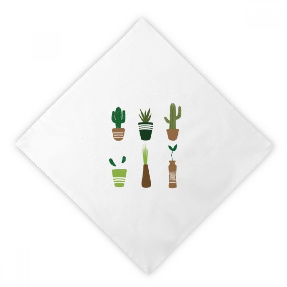 Servilletas de tela blancas de cactus para cena, juego de servilletas reutilizables de mesa