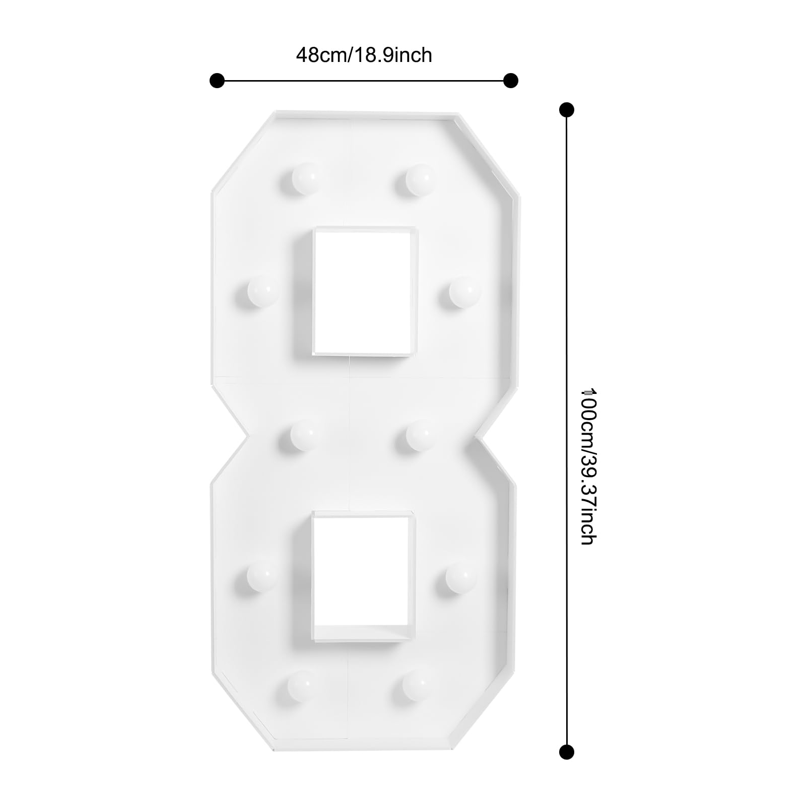 Numeri Luminosi LED Per Compleanni - Decorazione Con Luci Calde 2000-3000K, Alimentati A Batterie