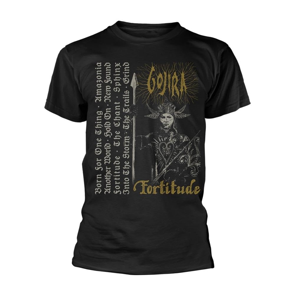 PlasticHead Gojira 'Fortitude Tracklist' (Black) Eco T-Shirt (Medium)