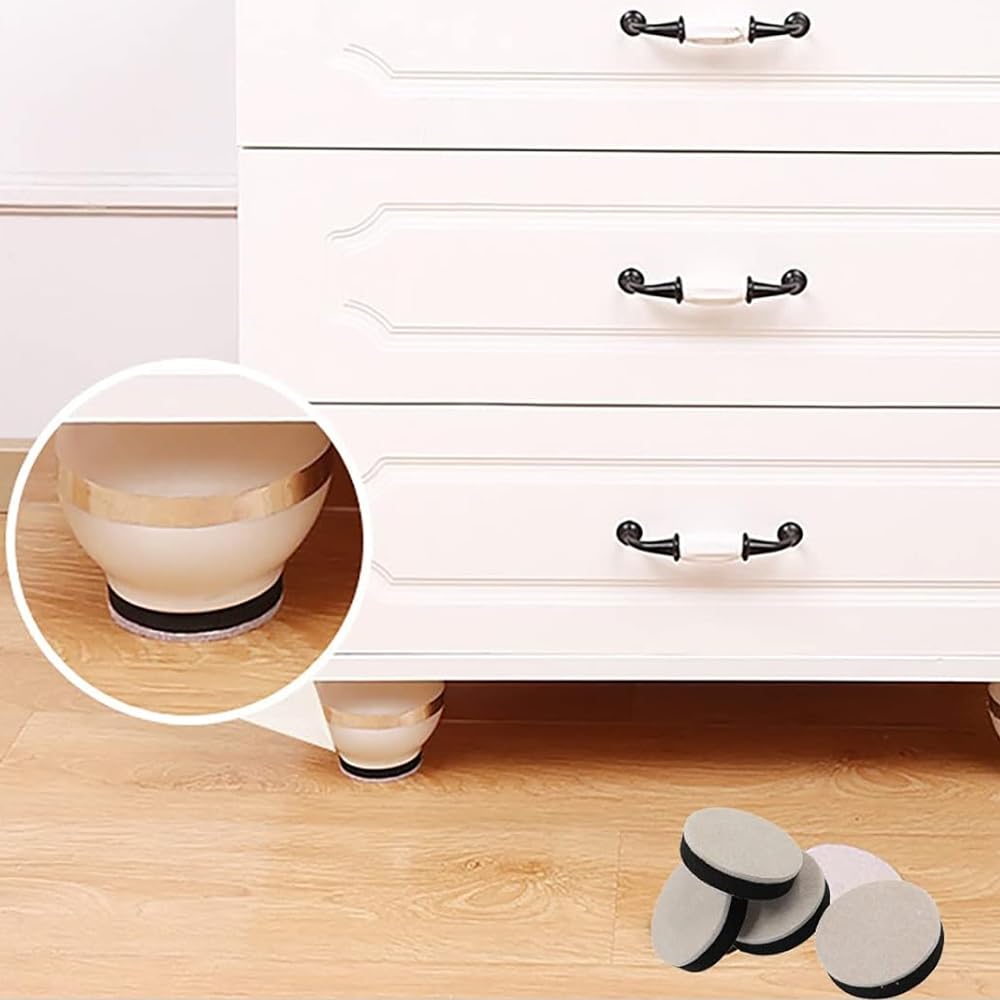 8 Rialzi Per Mobili Autoadesivi In Feltro - Solleva Letti, Armadi, Divani, Proteggi Pavimenti - Foto 8